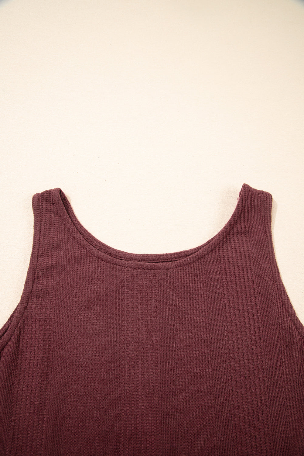 Duffel Green Solid Color Ribbed Ruffle Tank Top and Pants Set