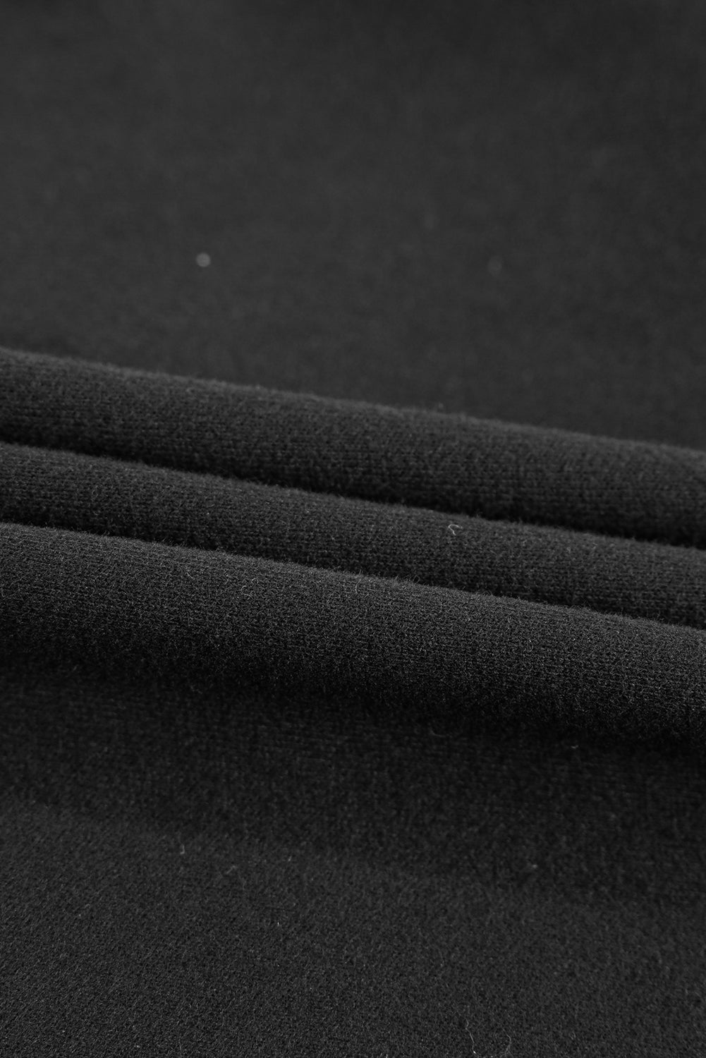 Black Zip Up Stand Collar Ribbed Thumbhole Sleeve Sweatshirt