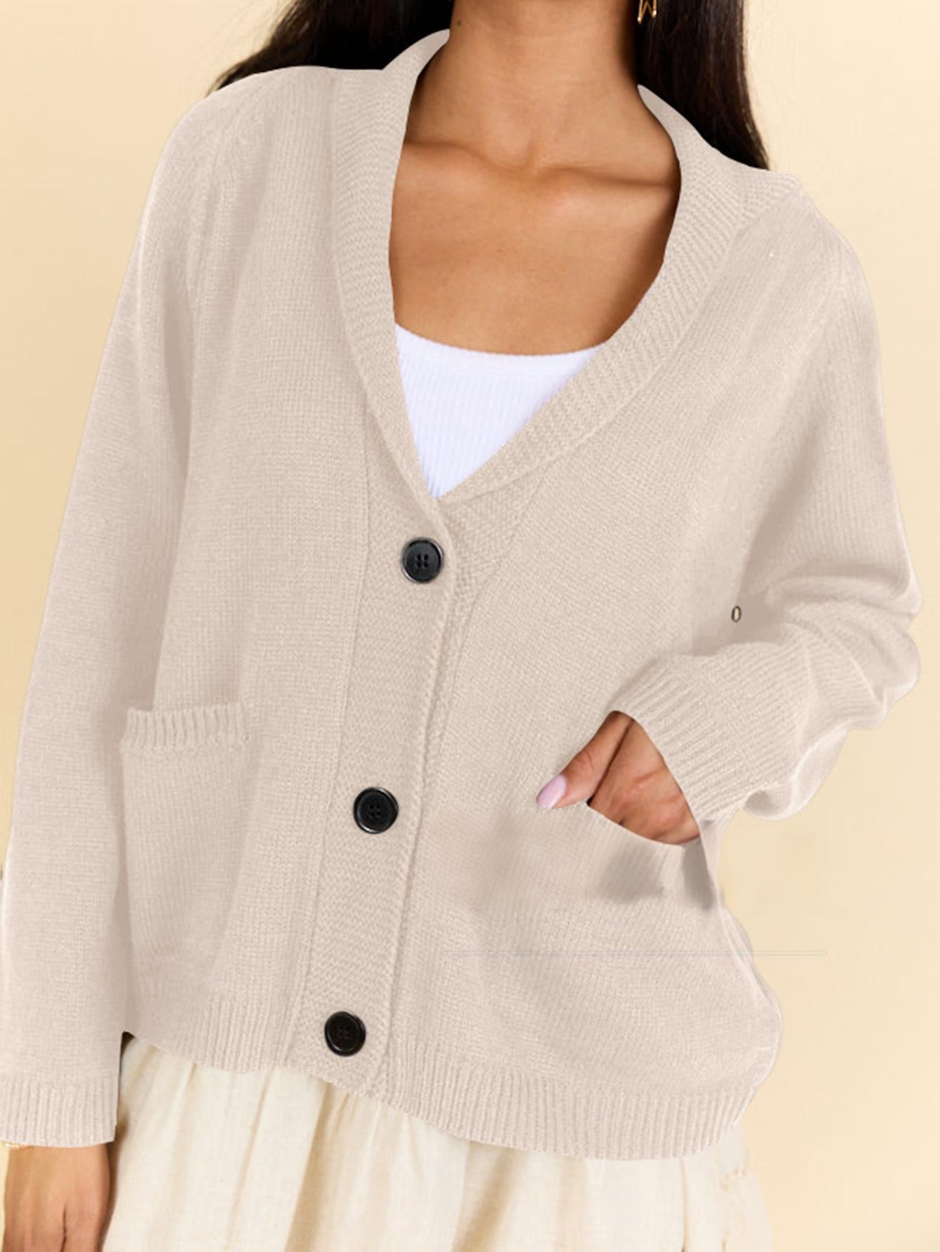 Women's American Flag Knit Patriotic Cardigan Sweater V-Neck