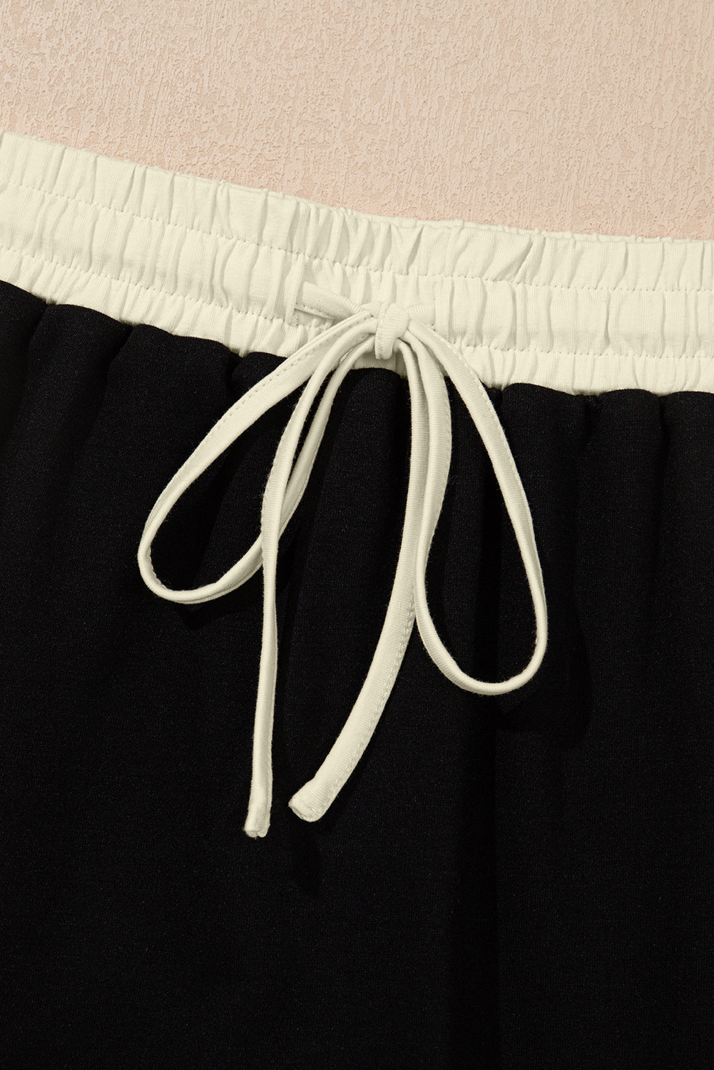 Bonbon Colorblock Edge Drop Shoulder T Shirt and Skort 2Pcs Set