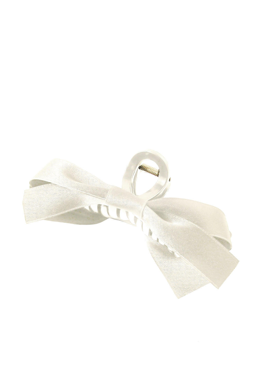 Solid Color Bow Decor Large Hair Claw Clip