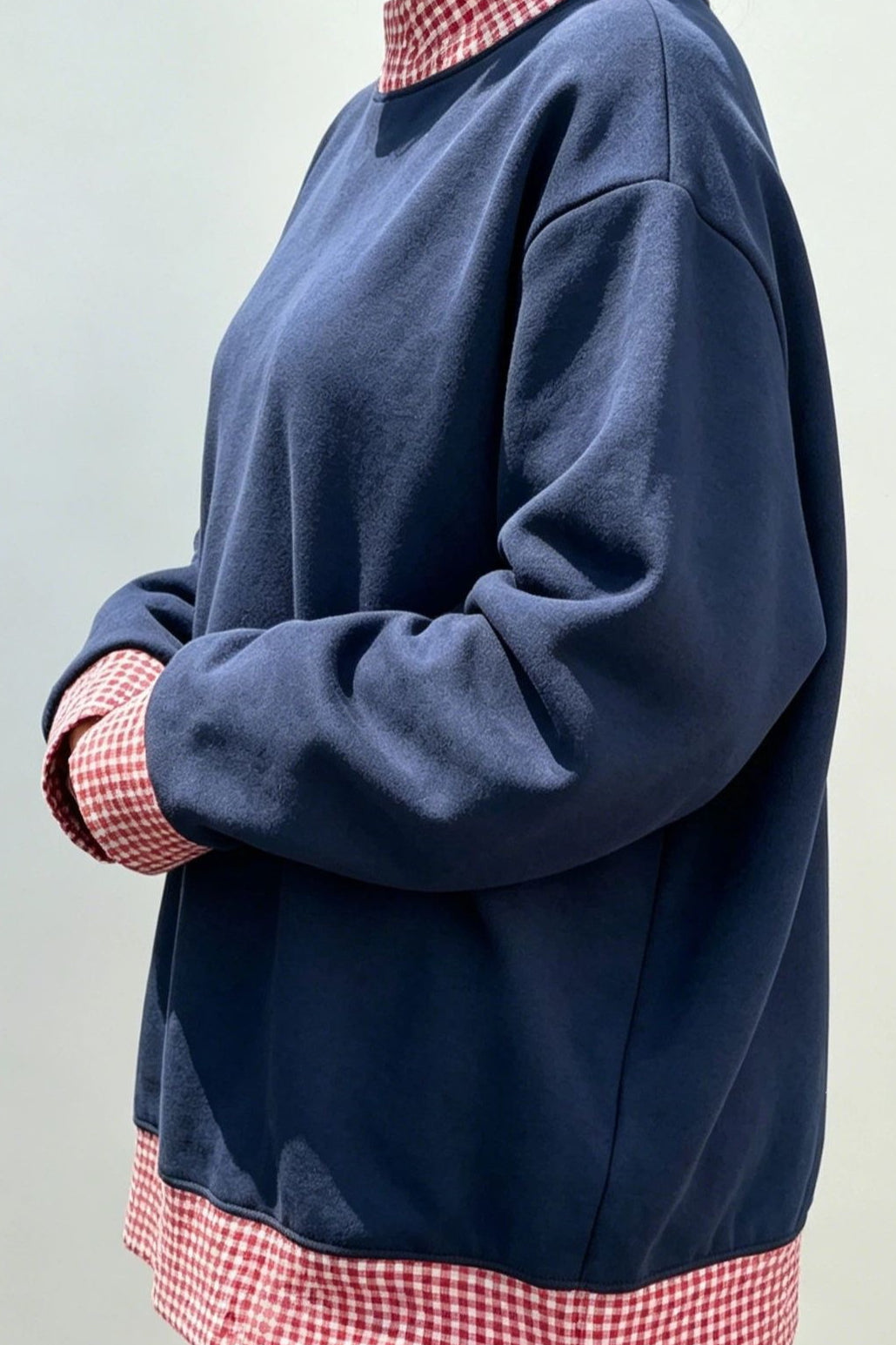 Polka Dot Sweatshirt Oversized Layered Casual Top