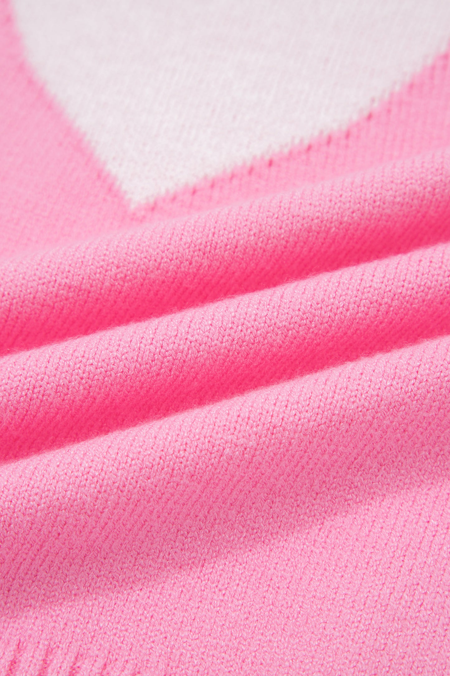 Fiery Red Valentine Heart Graphic Cropped Short Sleeve Sweater