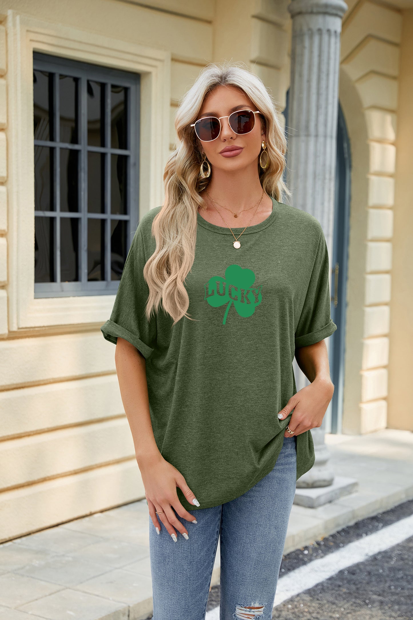 St Patrick’s Day Lucky Shamrock Graphic Tee