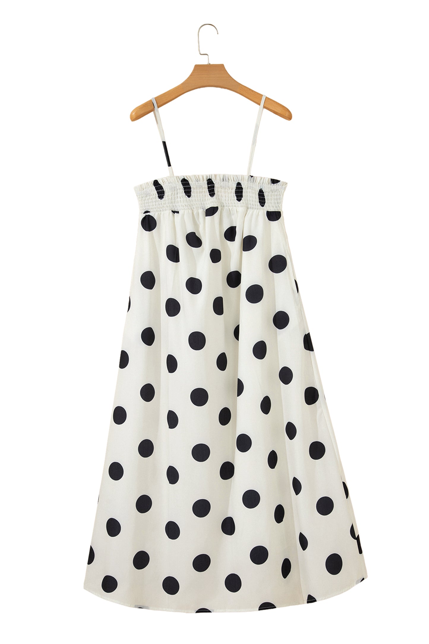 Polka Dot Polyester Maxi Dress Resort Vacation Spaghetti Straps  Sundress