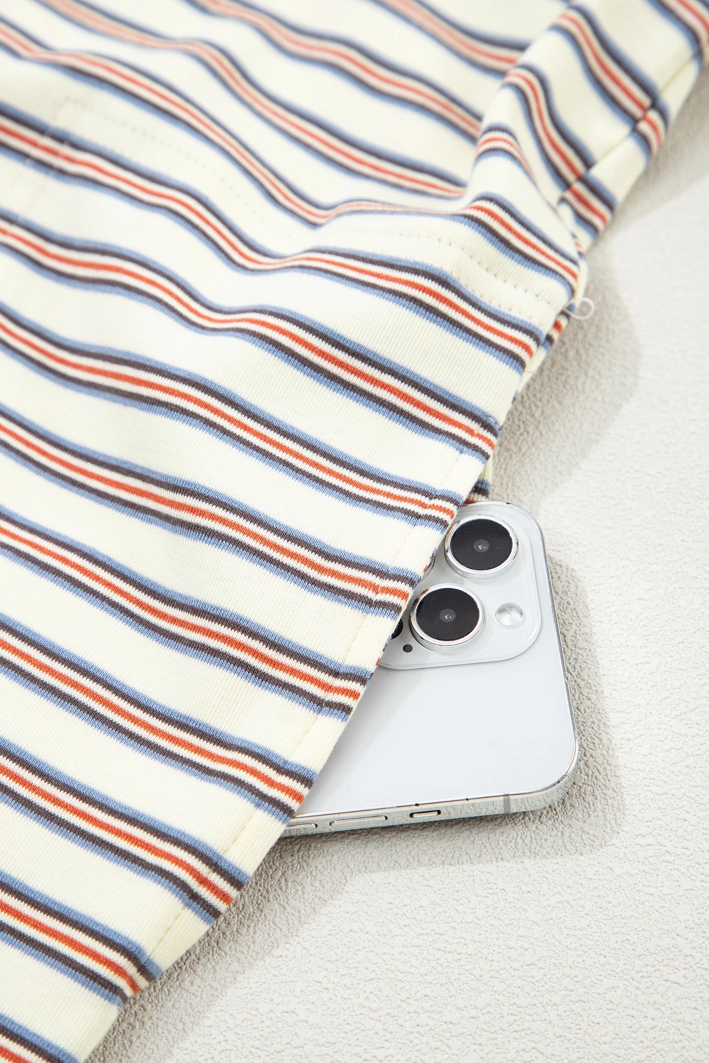 Striped Cotton T Shirt Dress Oversized Casual Mini
