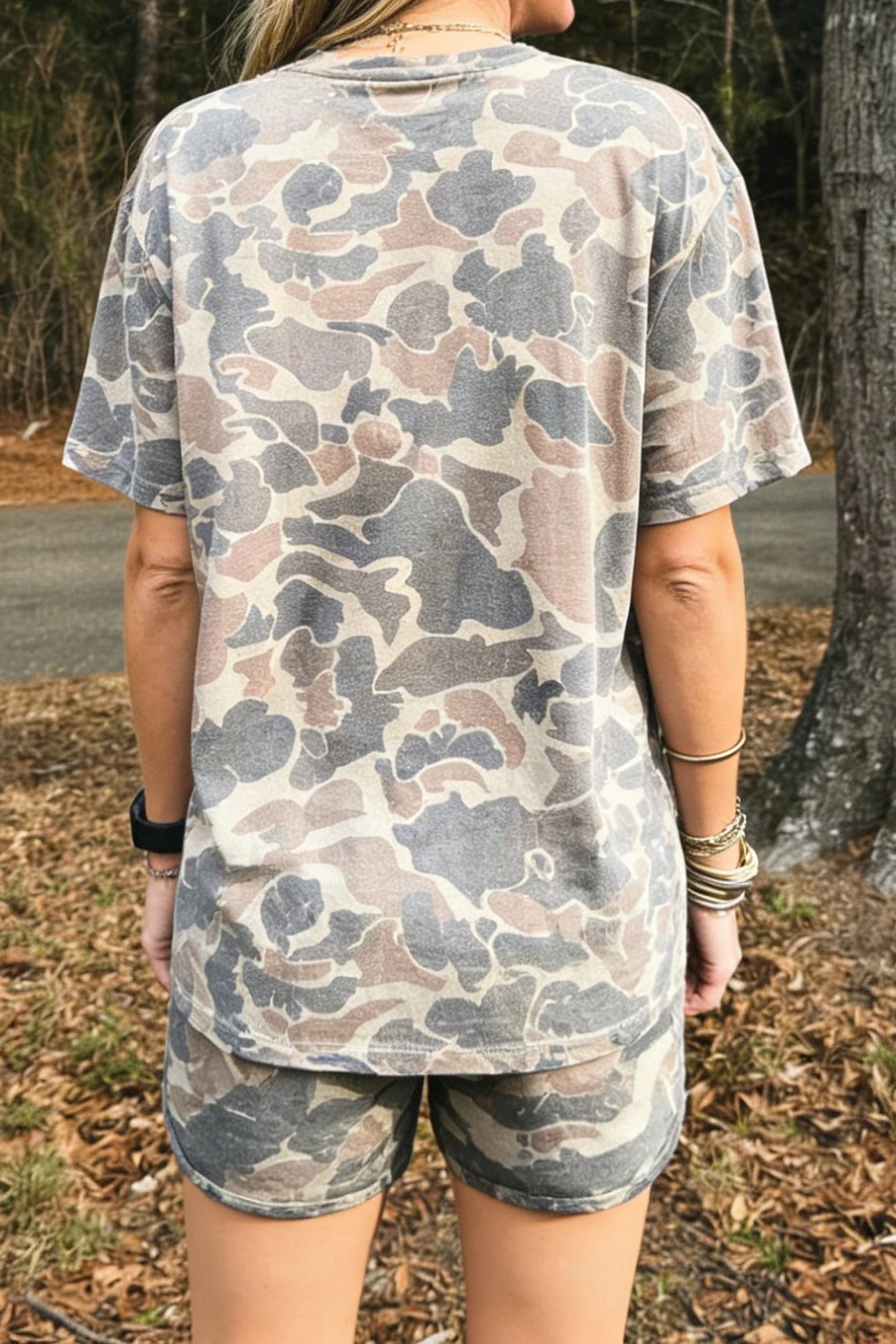 Multicolour Camouflage Short Set
