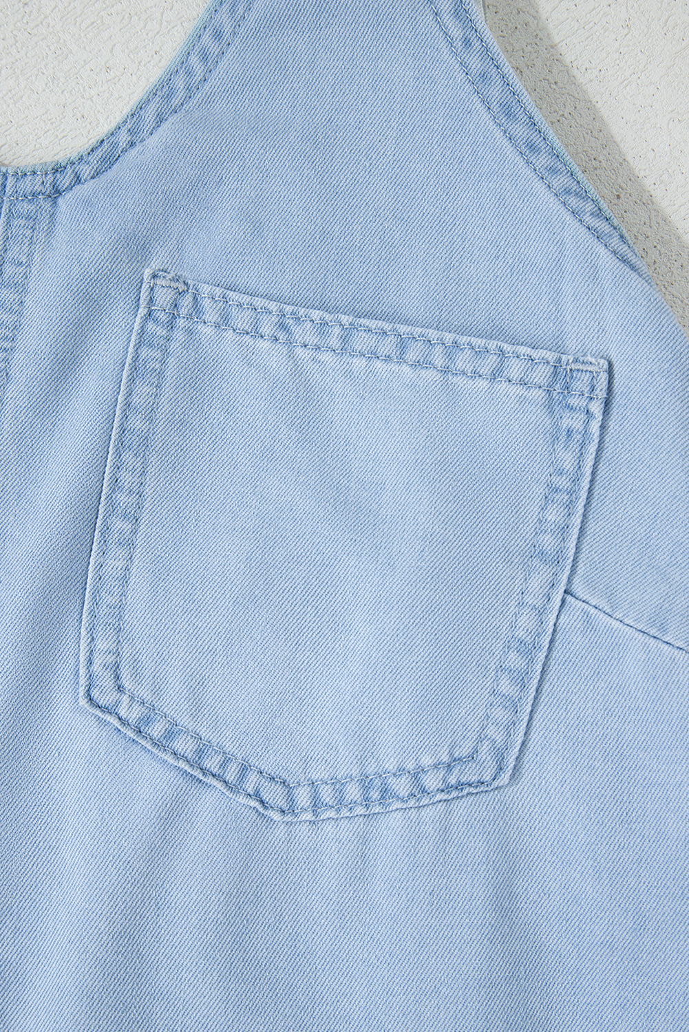 Back Halterneck Knotted Pocketed Denim Tank Top Sleeveless