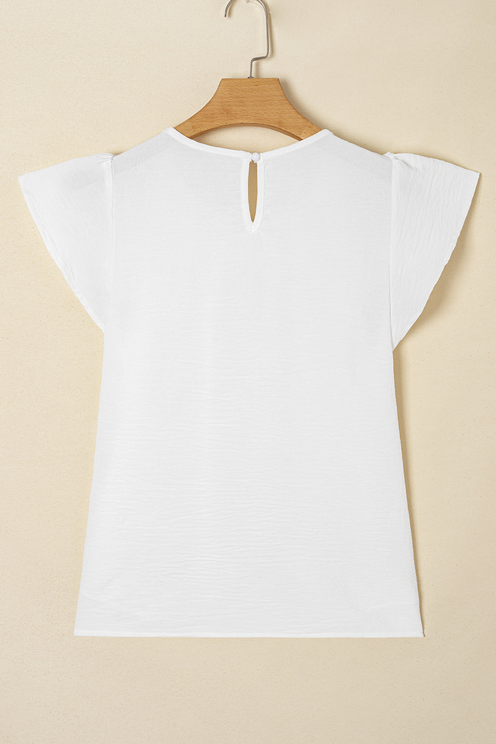 Blackish Green Flounce Sleeve Pleated Textured Blouse