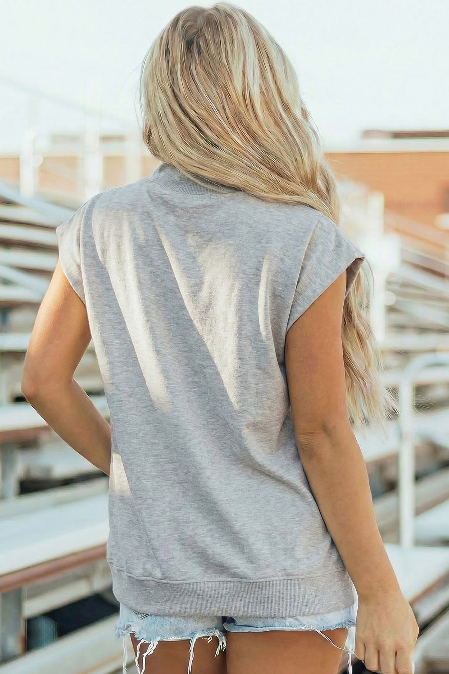 Independence Day Cotton Tee Oversized Patriotic Top