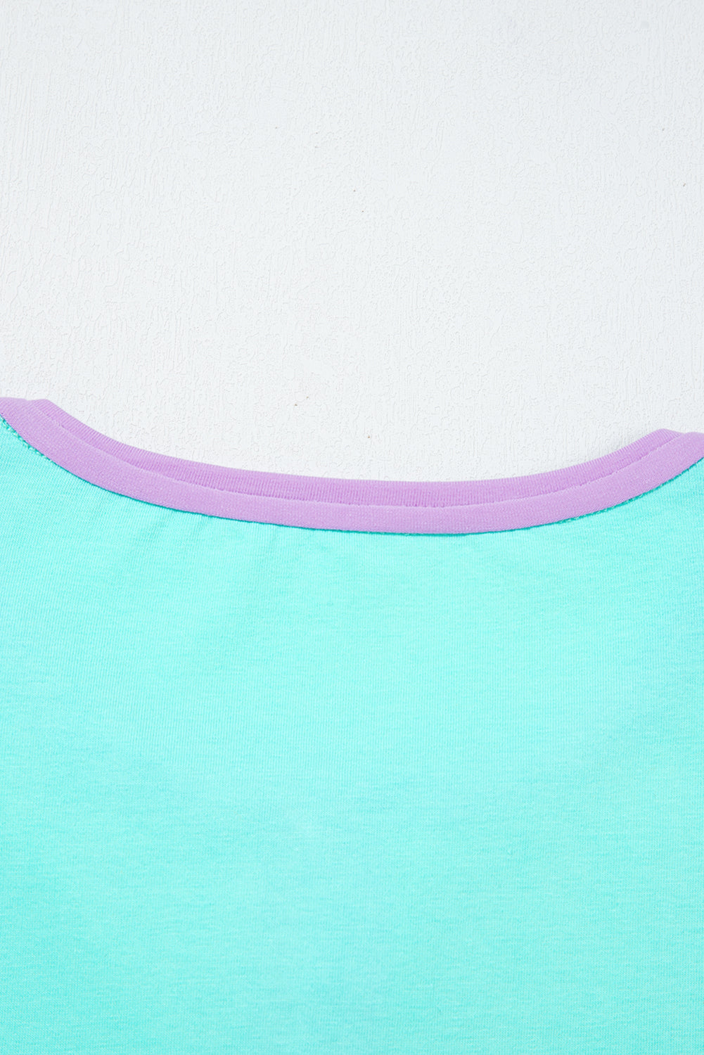 Mint Green Solid Color Half Sleeve Buttons Henley Top