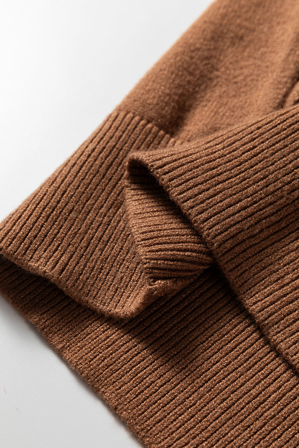 White Fish Scale Textured Knit Ribbed High Neck Short Sleeve Sweater