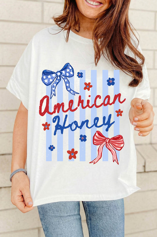 American Honey Patriotic Graphic USA Tee