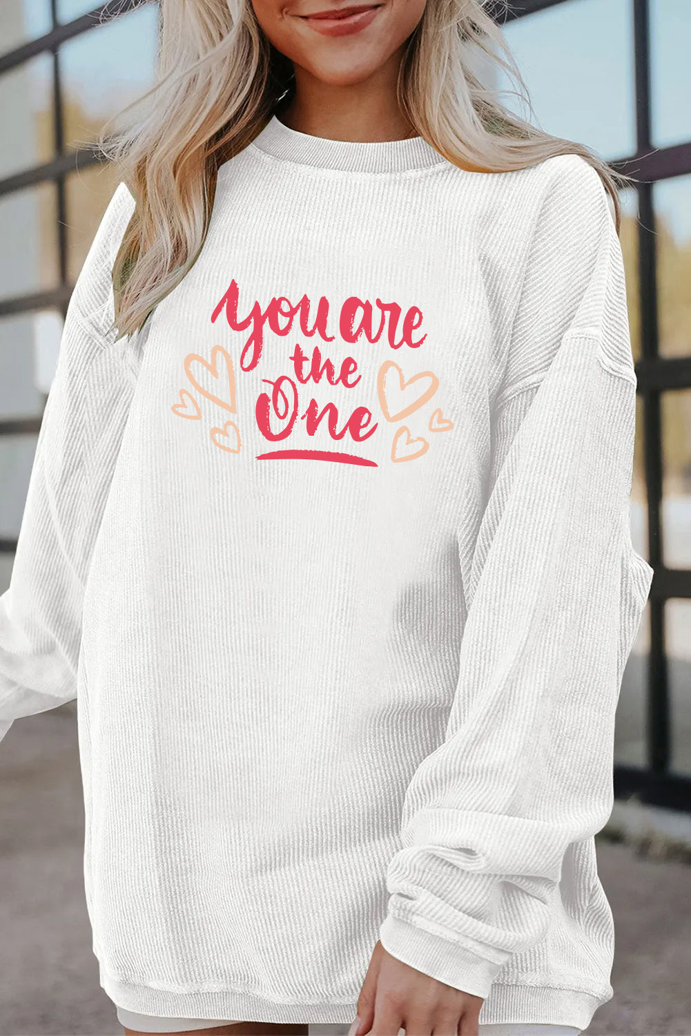 Valentine’s Day You Are The One Graphic Sweatshirt