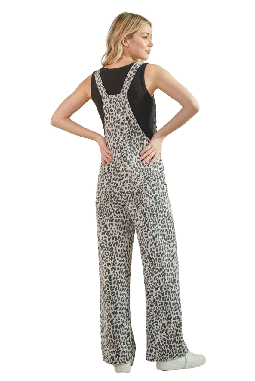 SLEEVELESS ANIMAL URBAN RIBBED JUMPSUITS