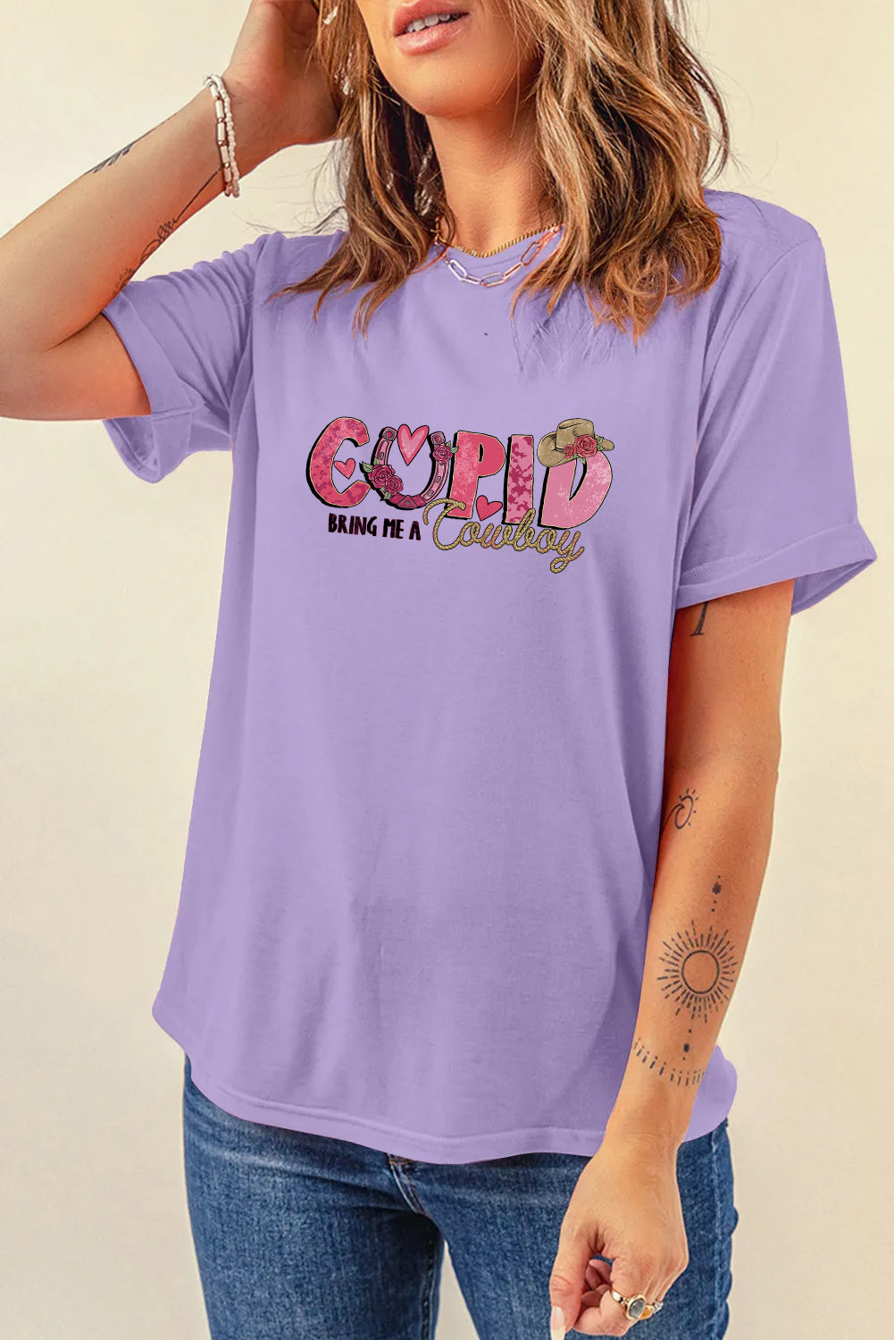 Valentine’s Day Cupid Bring Me A Cowboy Graphic Tee