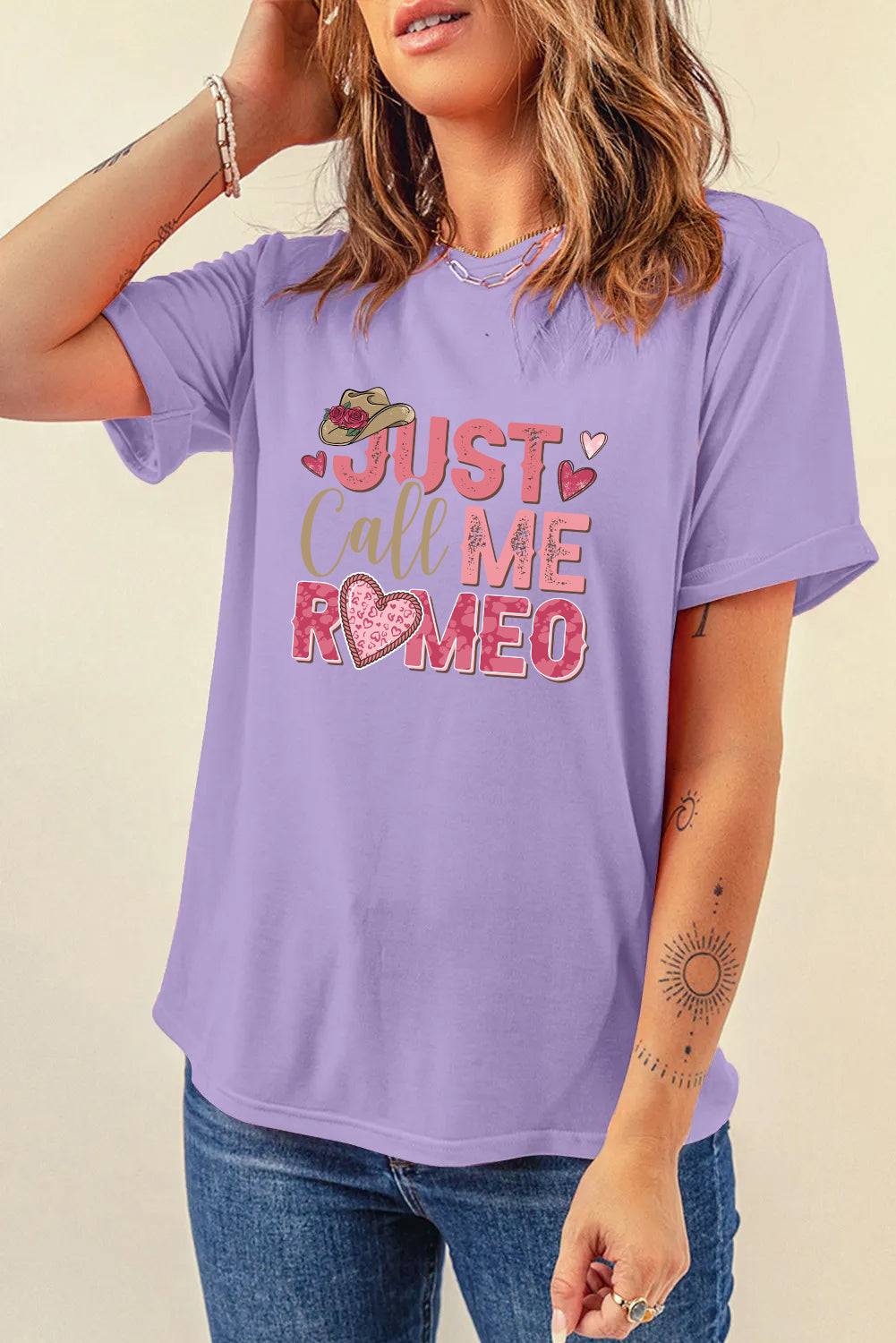 Valentine’s Day Just Call Me Romeo Graphic Tee