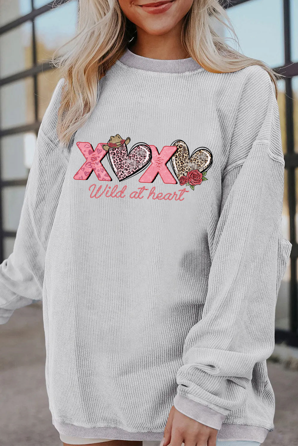 Valentine’s Day XOXO Wild at Heart Graphic Sweatshirt