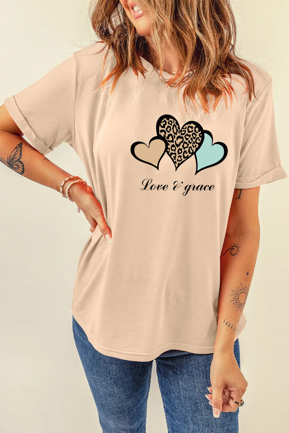 Valentine’s Day Love and Grace Heart Graphic Tee