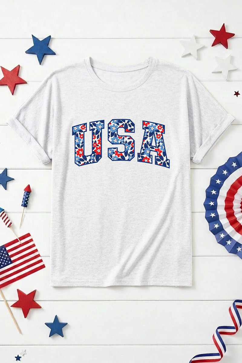 Independence Day USA Graphic Short Sleeve Tee