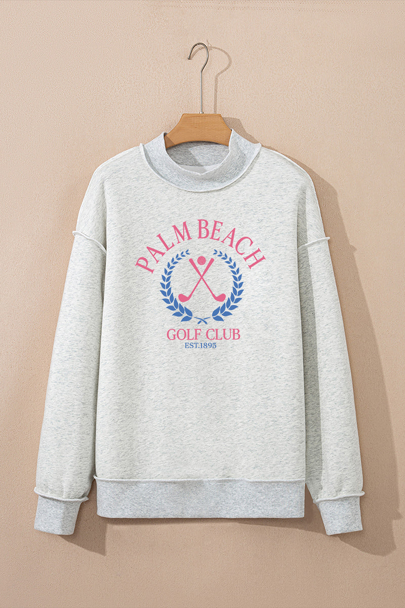 Golf Graphic Cotton Blend Sweatshirt Casual Reversible Pullover