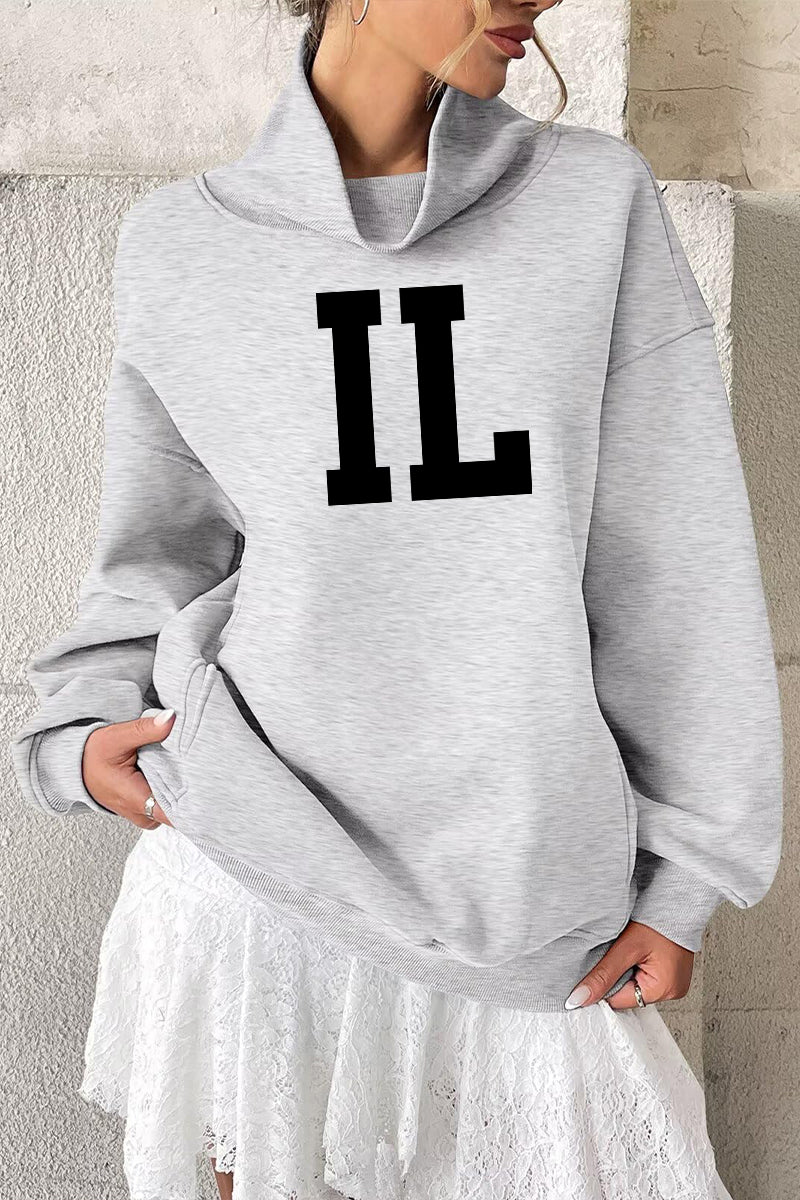 Game Day Sweatshirt Oversized Collegiate State Letter Pullover