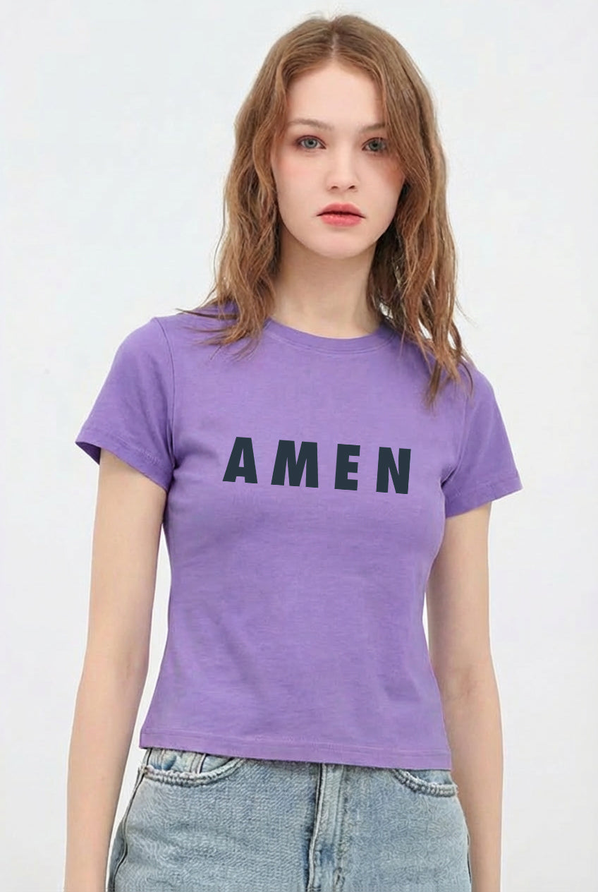 Easter Amen Faith Graphic Tee for Women