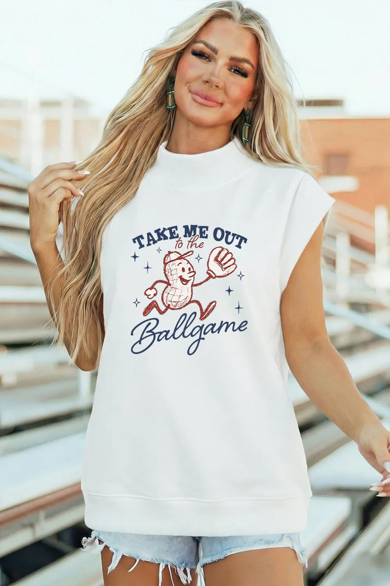 Baseball Graphic Polyester Tee Casual Boutique Game Day