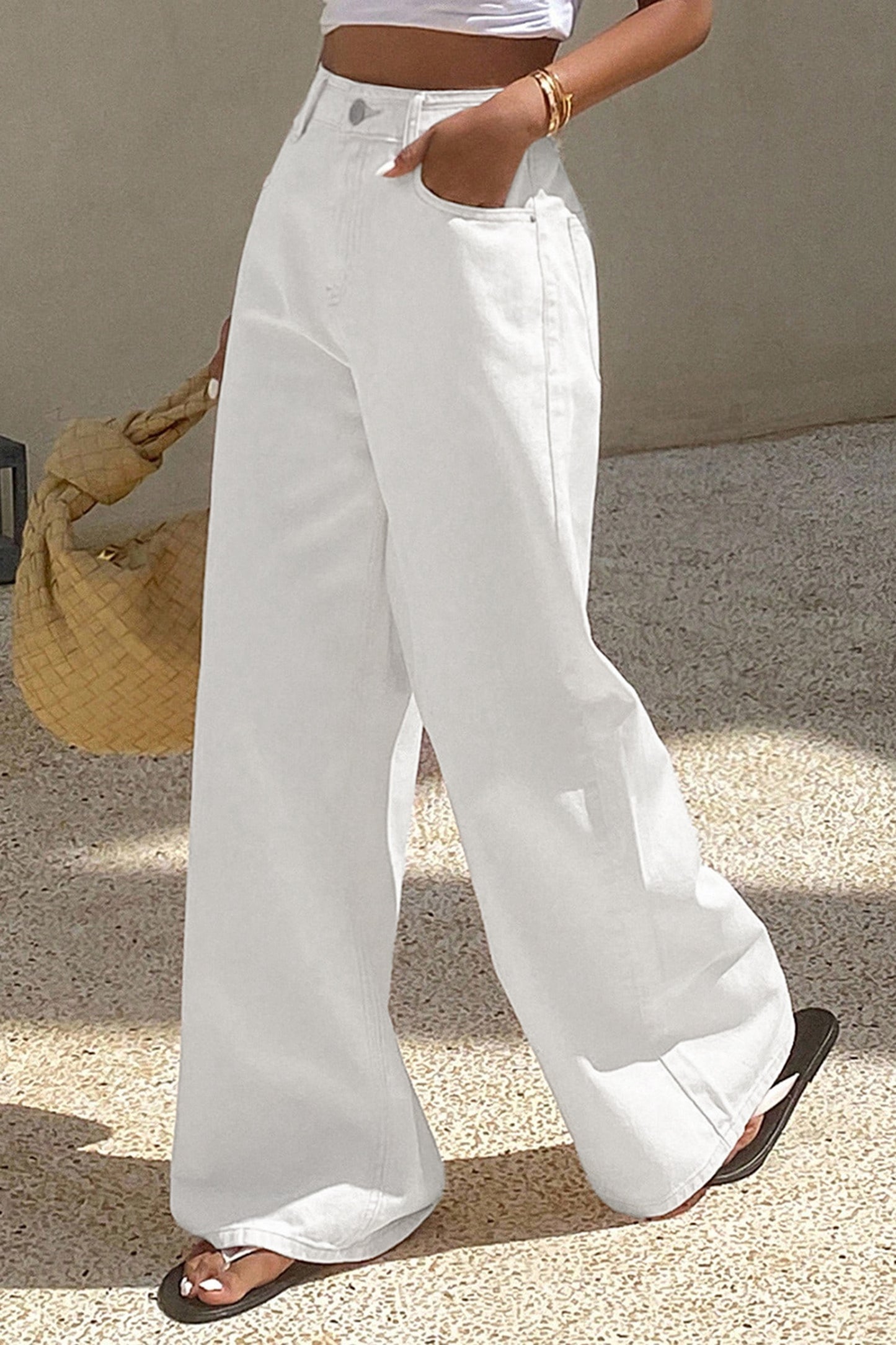 Solid Cotton Jeans for Women Casual Shift Fit
