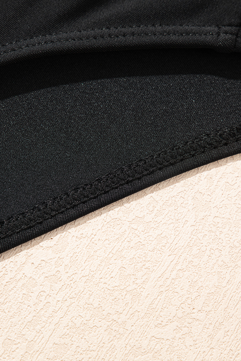 Black Solid Criss Cross Backless Square Neck One Piece Swimsuit