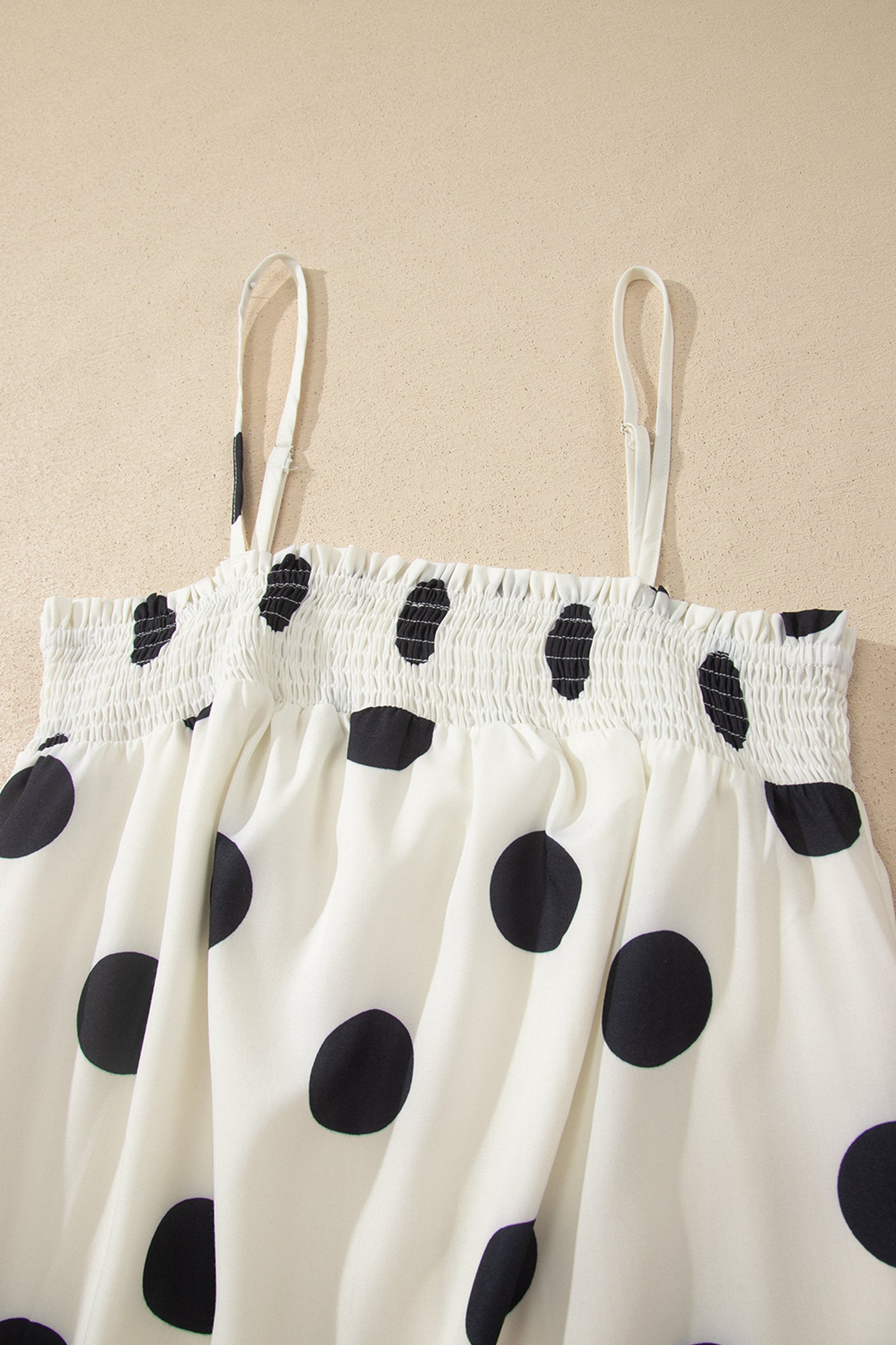 Polka Dot Polyester Maxi Dress Resort Vacation Spaghetti Straps  Sundress