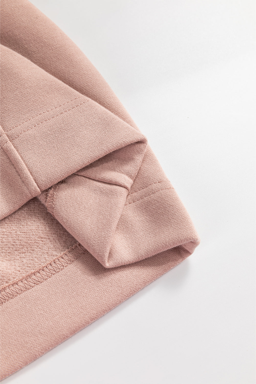 Zipped Neck Pullover Drop Shoulder Sweatshirt