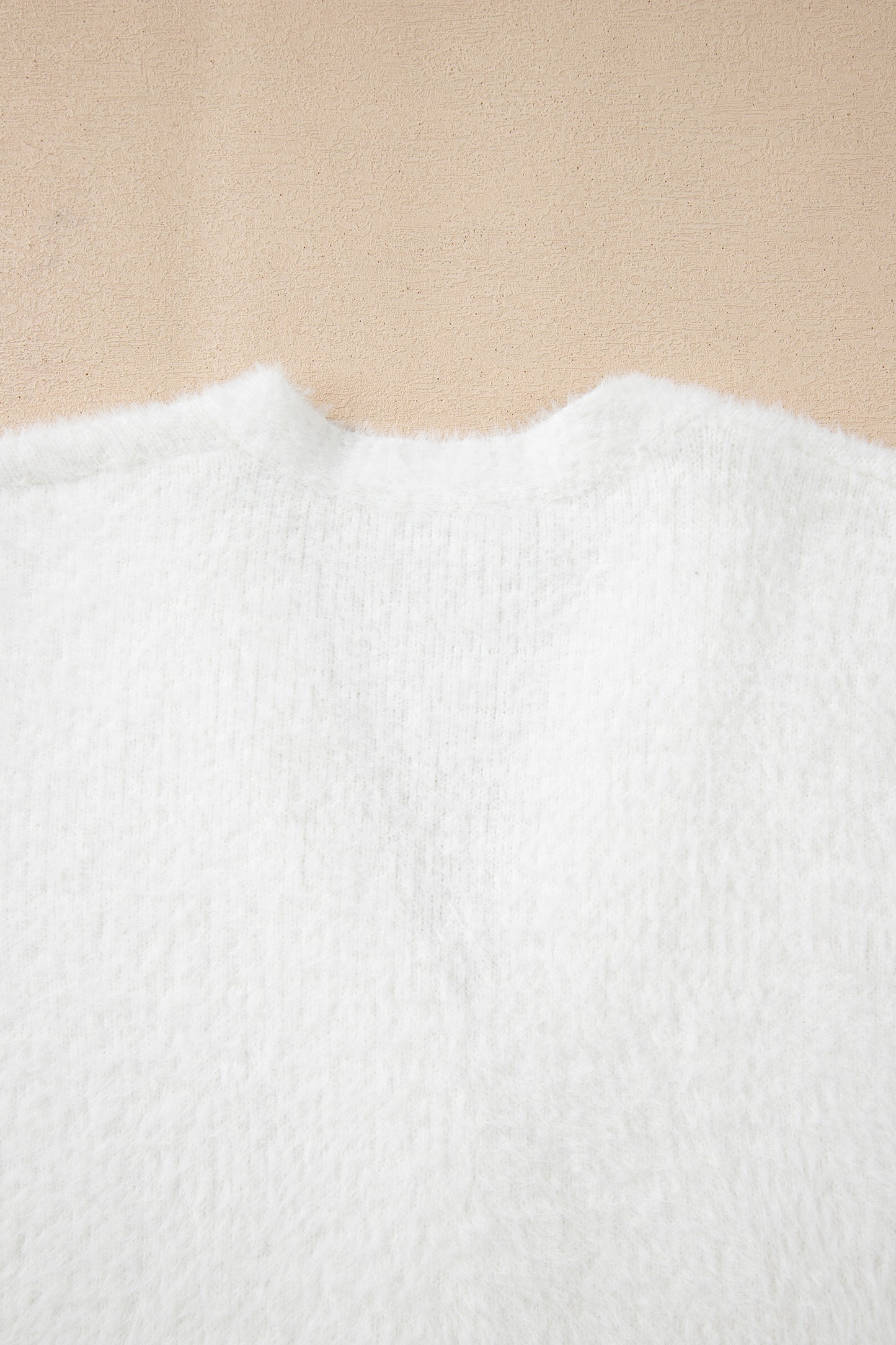 Smoke Gray Fuzzy Buttoned Front Midi Solid Cardigan