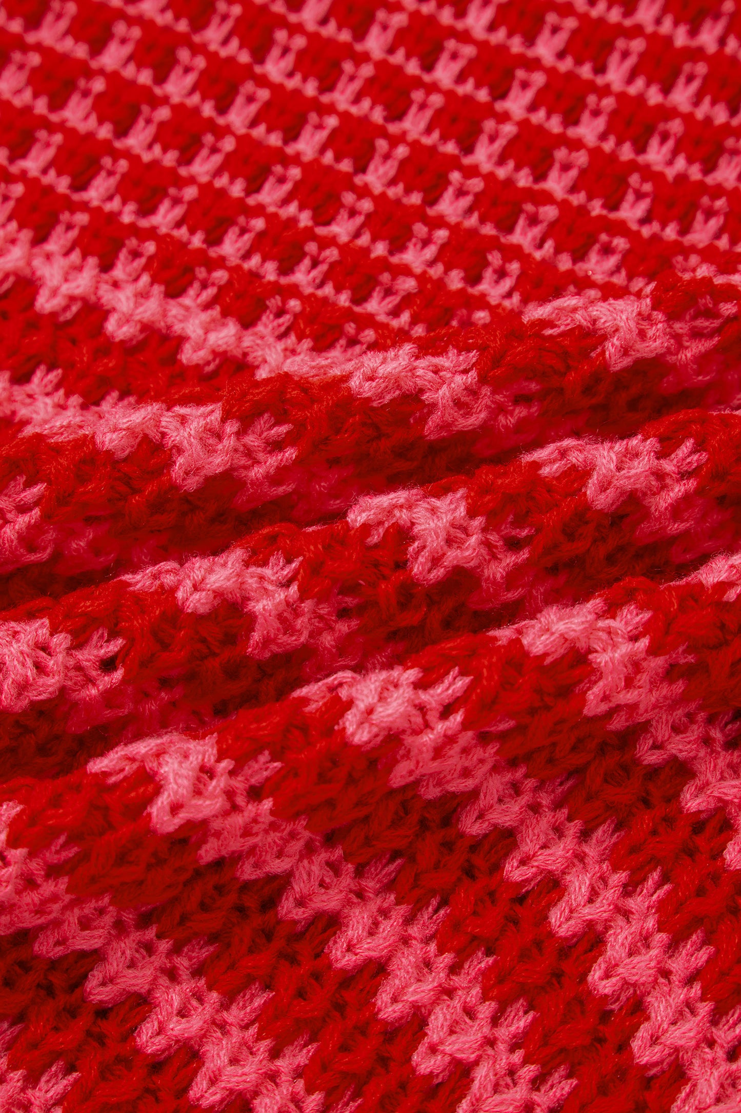 Red Stripe 3/4 Draped Sleeve Slouchy Sweater