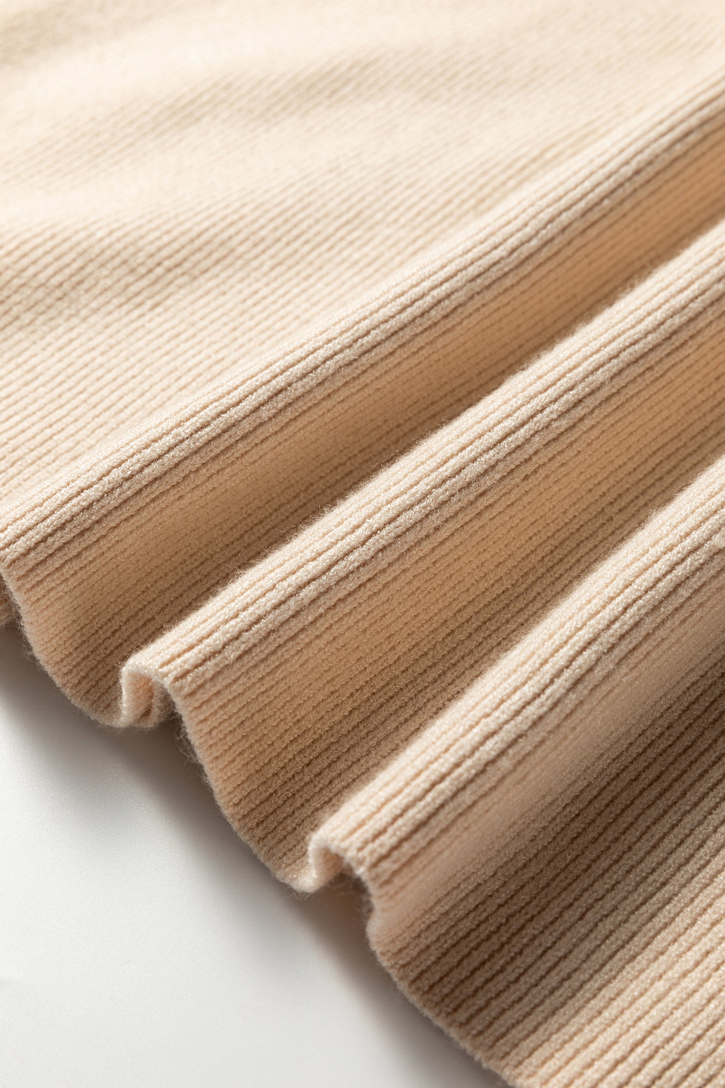 Green Color Block Plain Ribbed Knit Baggy Sweater