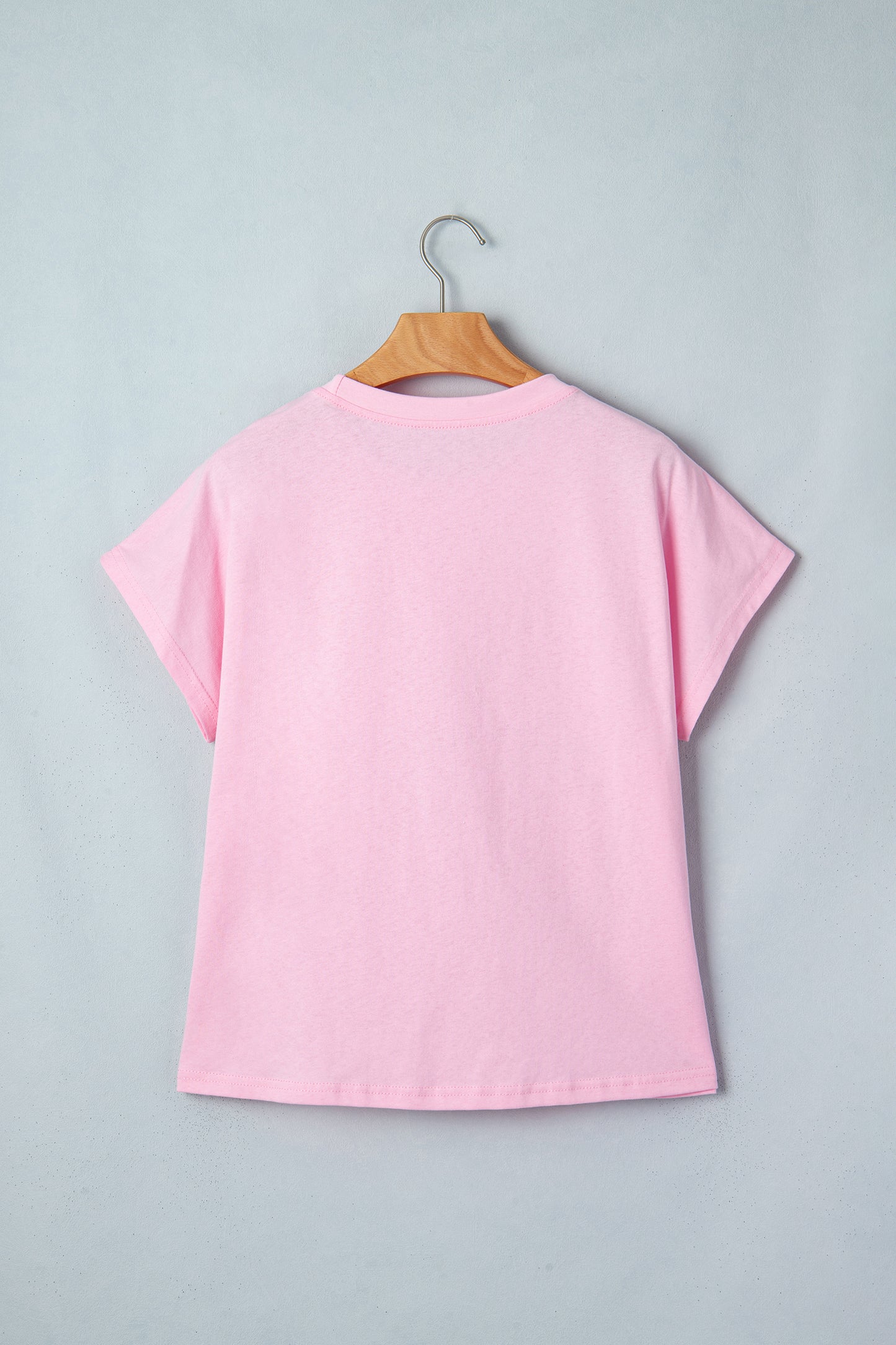 White Leopard Bow Embroidered Cotton Round Neck T Shirt