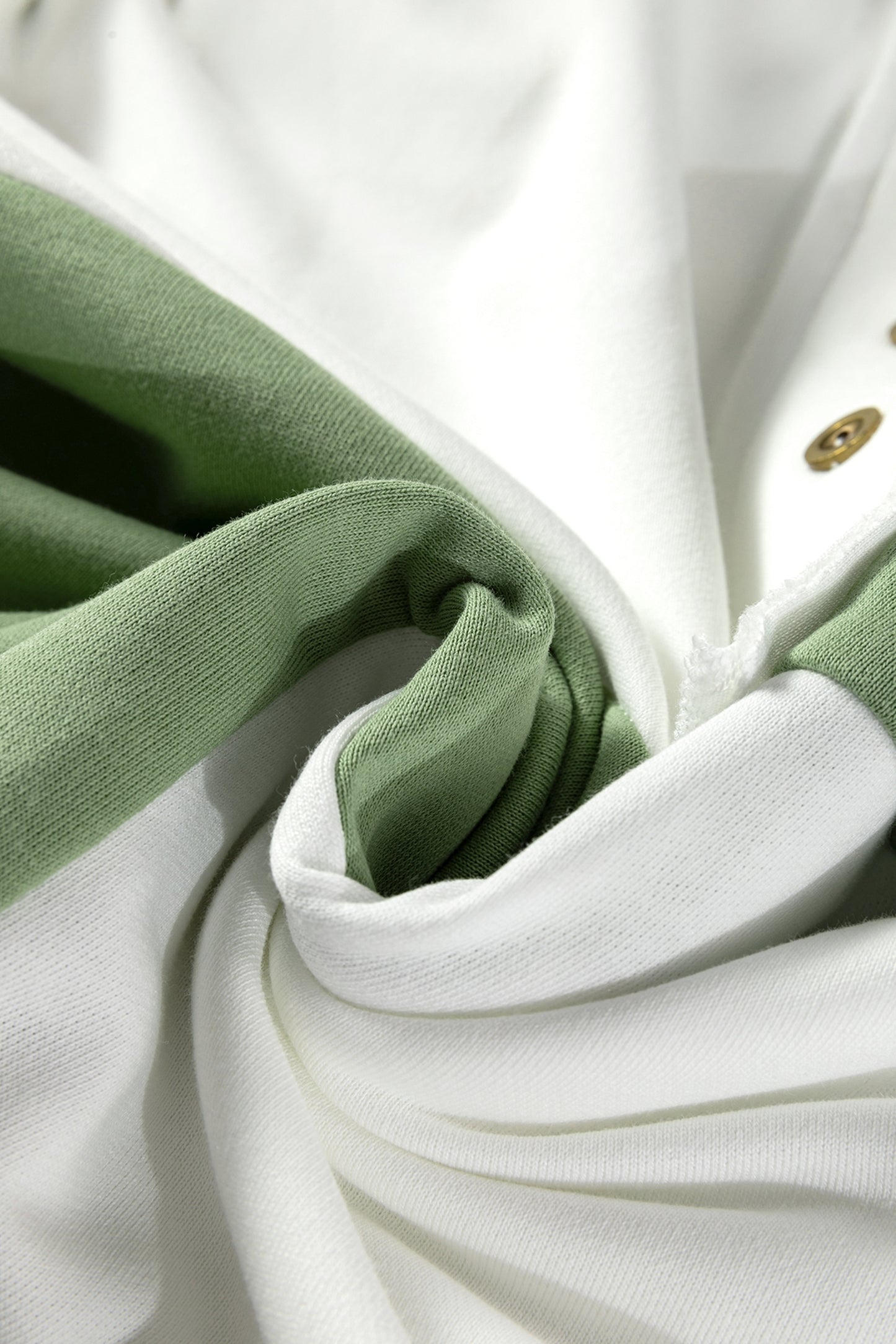 Parchment Colorblock Henley High Low Oversize Sweatshirt