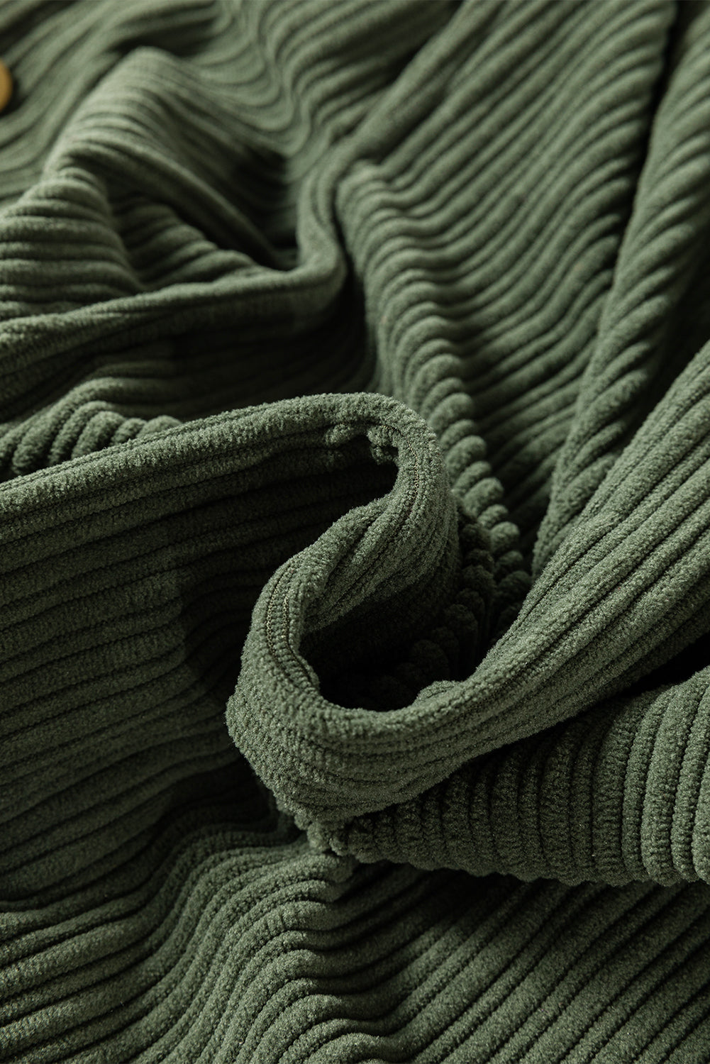 Solid Pocketed Loose Fit Corduroy Overall