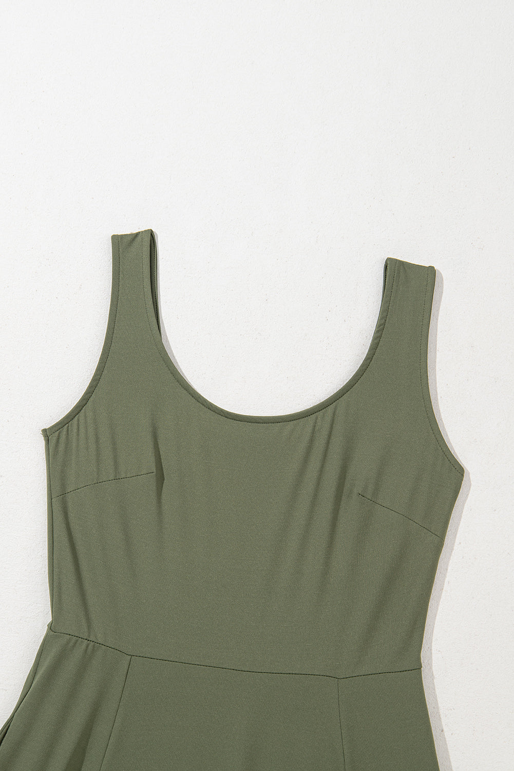 Four Leaf Clover Sleeveless Scoop Neck Flared Split Midi Dress