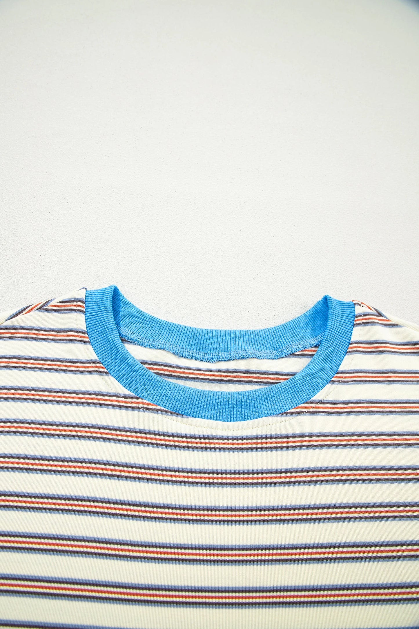 Striped Cotton T Shirt Dress Oversized Casual Mini
