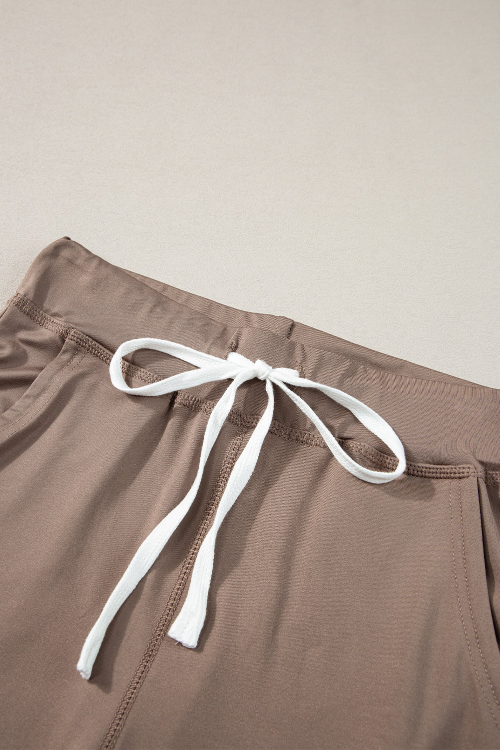 Moss Green Drawstring Waist Pocketed Joggers