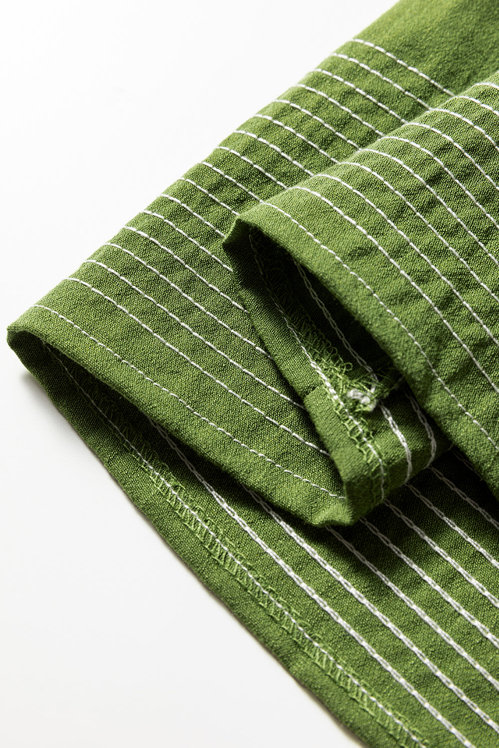 Black Contrast Stitched V Neck 3/4 Sleeve Tiered Mini Dress