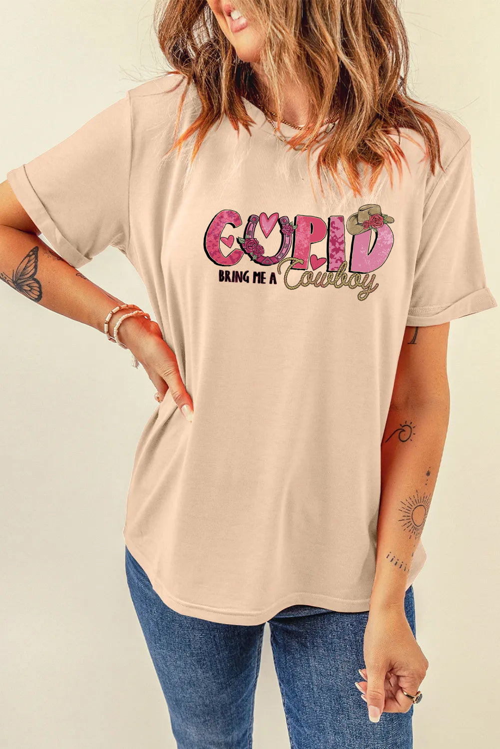 Valentine’s Day Cupid Bring Me A Cowboy Graphic Tee