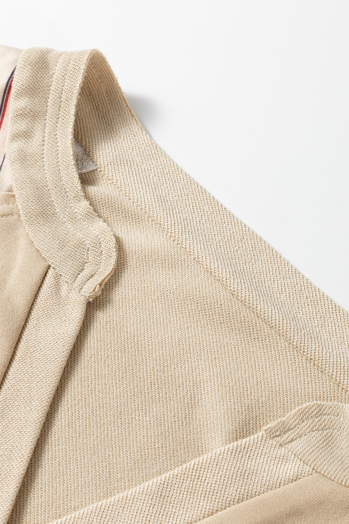 Parchment Striped Raglan Sleeve Notched Neck Raw Edge Plus Size Jumper