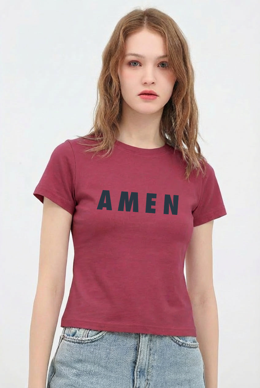 Easter Amen Faith Graphic Tee for Women
