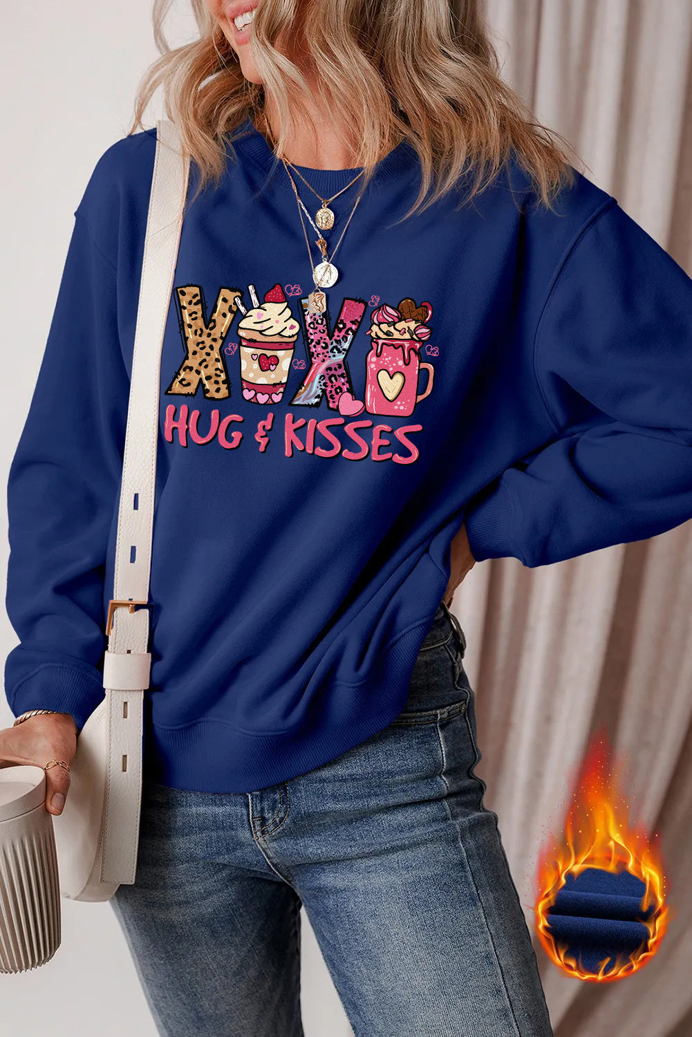 Valentine’s Day XOXO Hug and Kisses Graphic Sweatshirt
