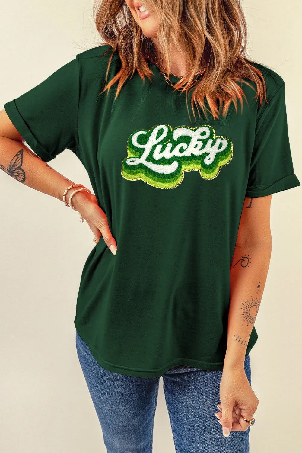 Saint Patrick’s Day Lucky Graphic T Shirt for Women