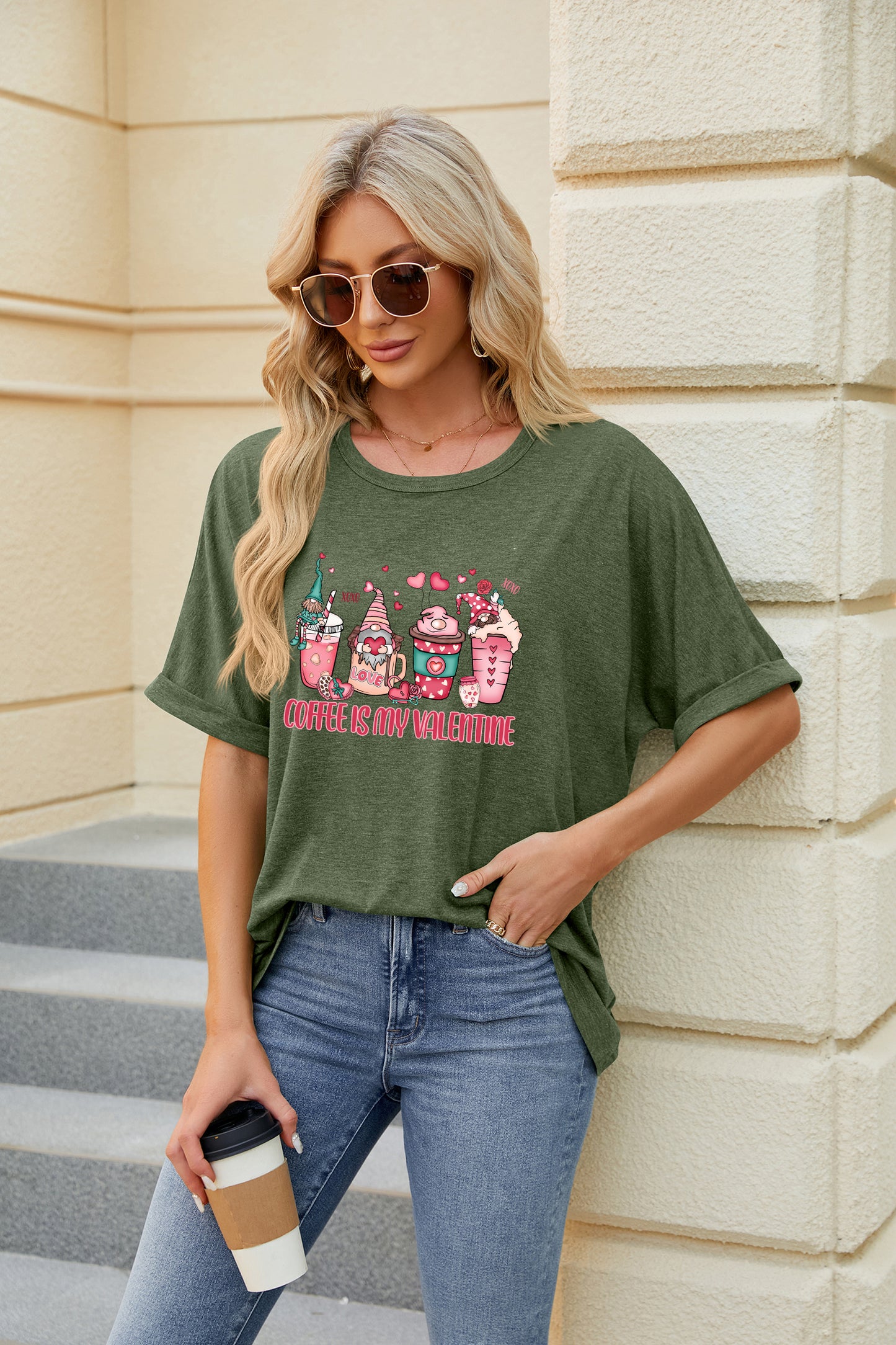 Valentine's Day Coffee Is My Valentine Graphic Tee