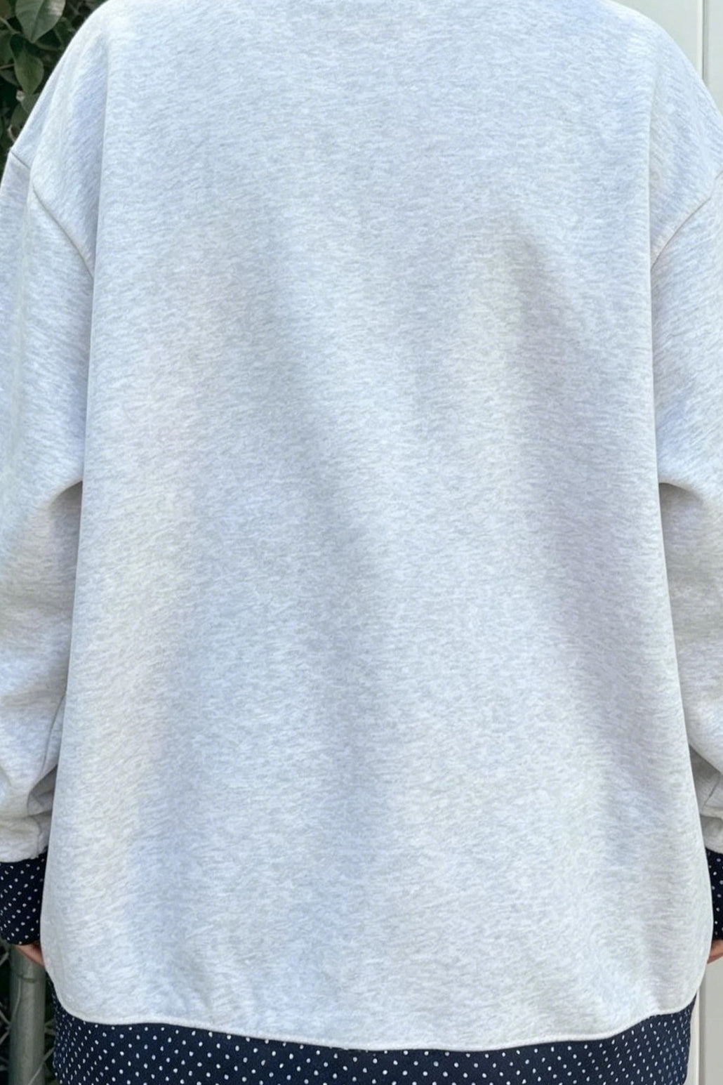 Polka Dot Sweatshirt Oversized Layered Casual Top