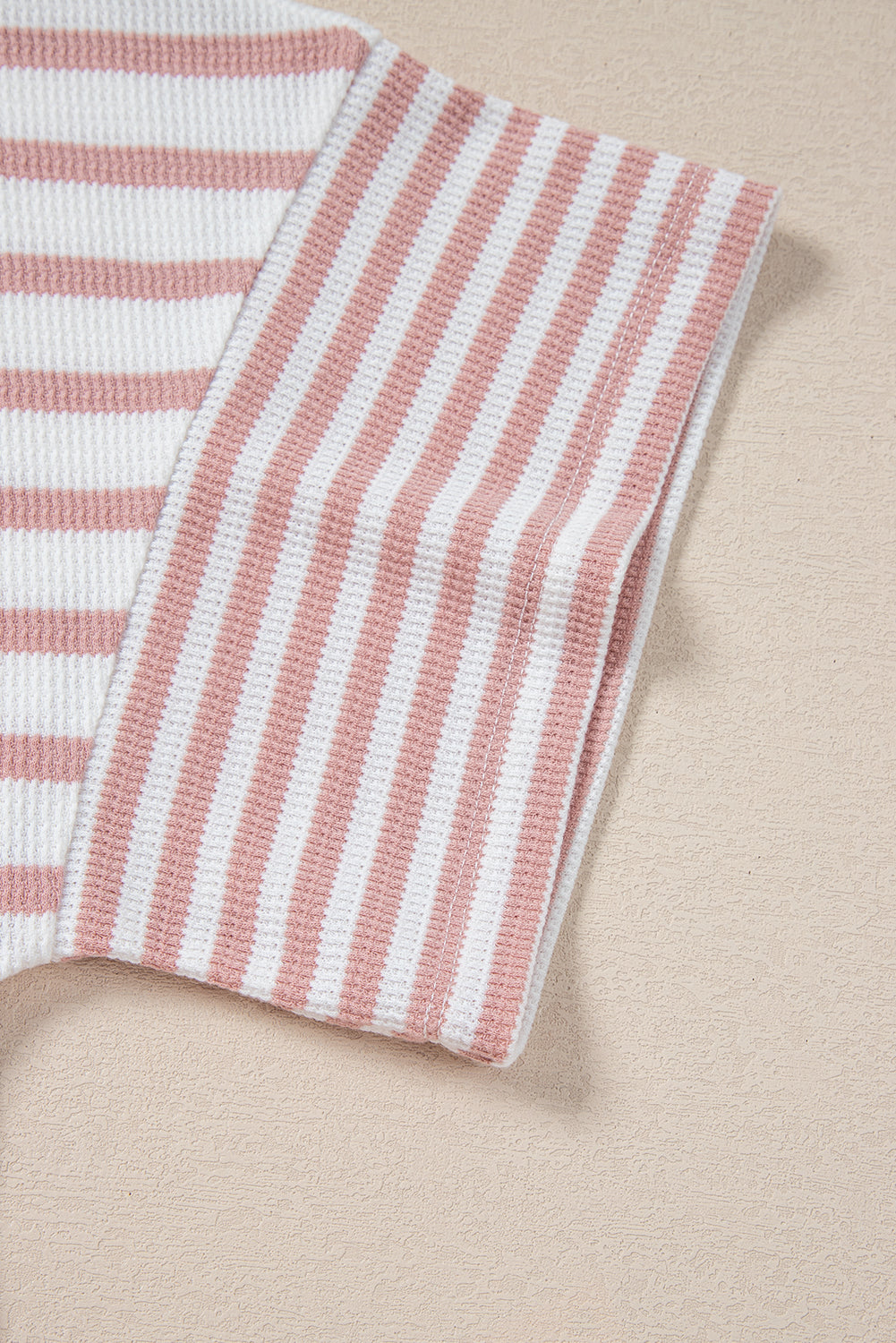 Striped Plus Size Pocket T-Shirt in Pink